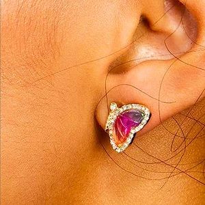 🎀NWT Rainbow Butterfly Earrings 🦋 🌈
